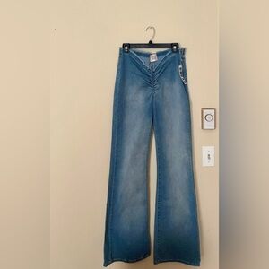 Brand new urban outfitters ruched V front flare jeans